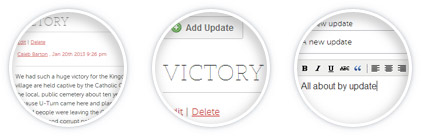 Effortlessly share status updates